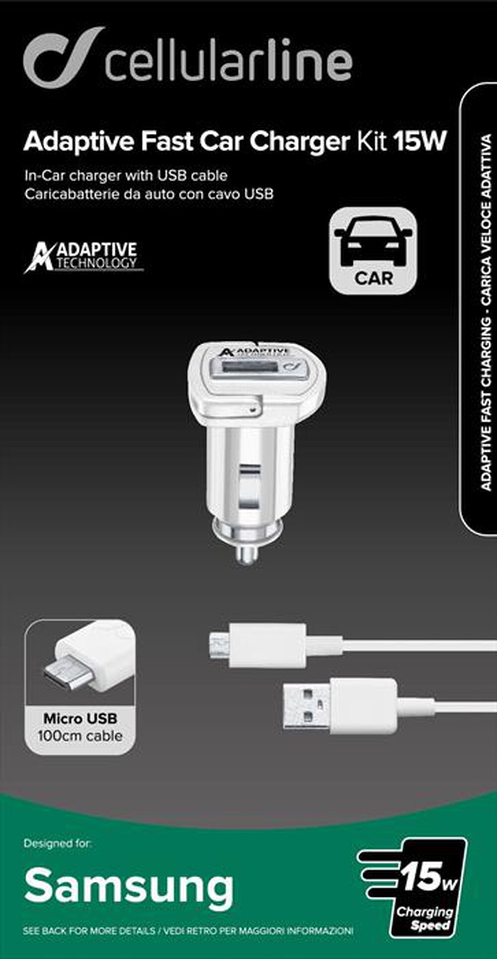 Immagine del prodotto CELLULARLINE - CBRSMKIT15WMUSBW-Bianco