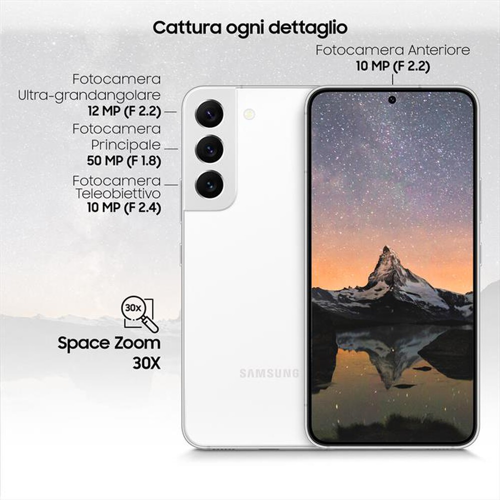 "SAMSUNG - GALAXY S22 256GB-Phantom White"