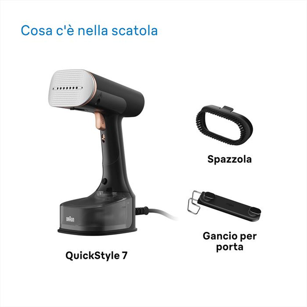 Immagine del prodotto BRAUN - STIRATORE VERTICALE QUICKSTYLE 7 GS7077BK-NERO