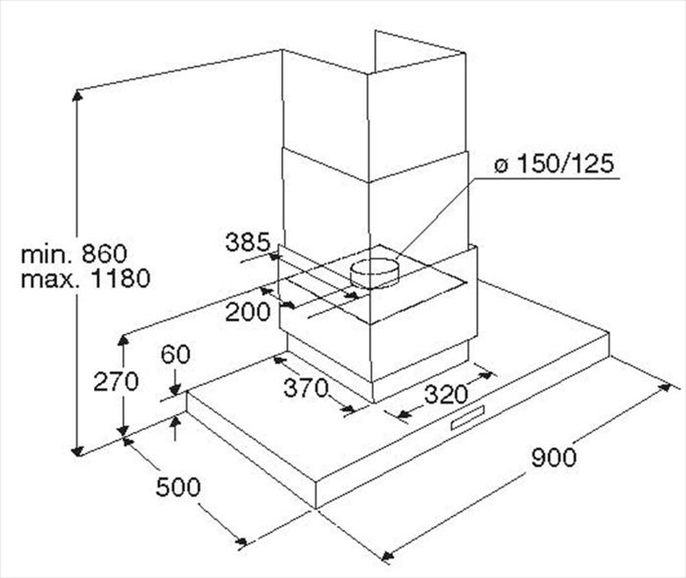 Immagine del prodotto ASKO - Cappa a parete CW 4939 S-Acciaio