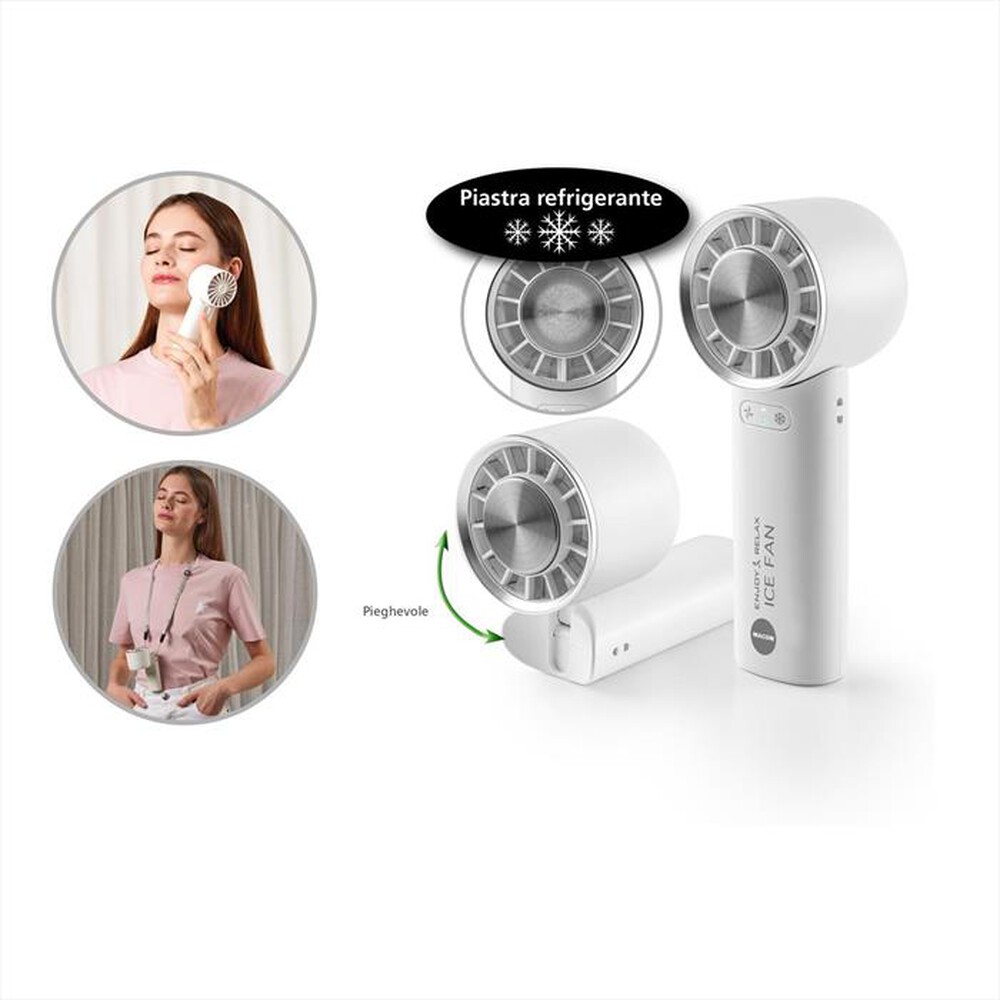"MACOM - Mini ventilatore portatile ICE FAN-bianco"