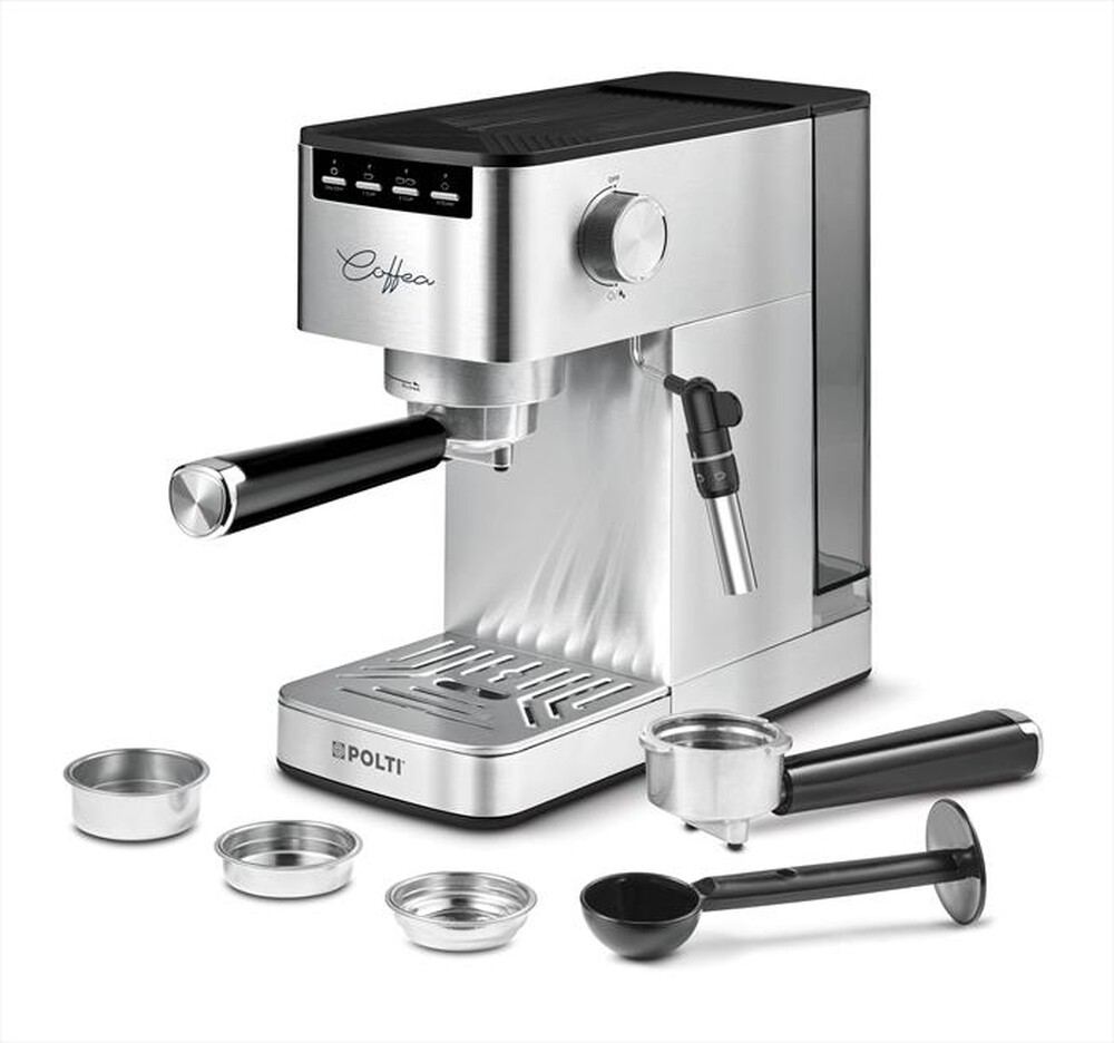 "POLTI - Macchina da caffè espresso COFFEA P10S + 54 CIALDE-Argento"