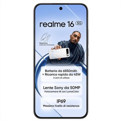 REALME - REALME 16 5G (256GB 8GB)-AIR WHITE