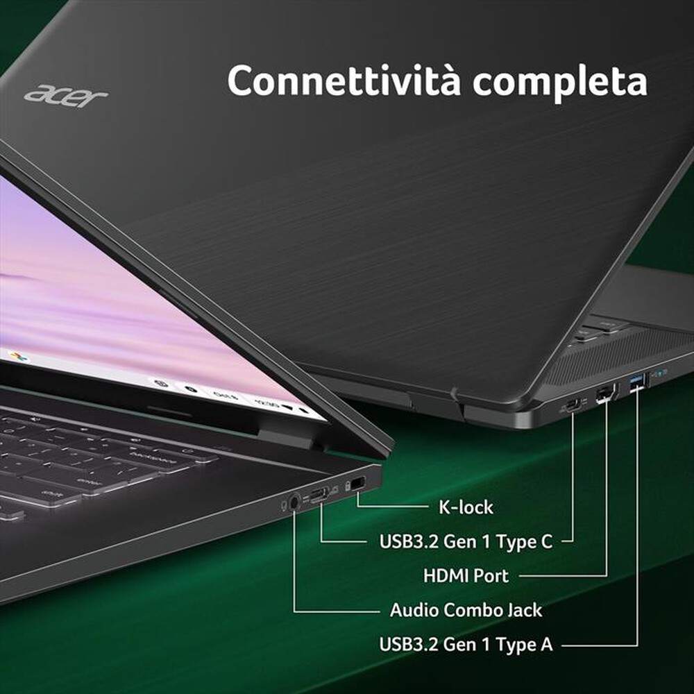 "ACER - CHROMEBOOK PLUS 515 CB515-2H-34ZU LAPTOP IA Google-Grigio"
