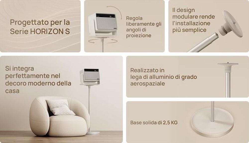 "XGIMI - FLOOR STAND - SUPPORTO DA TERRA PER HORIZON S-Bianco"