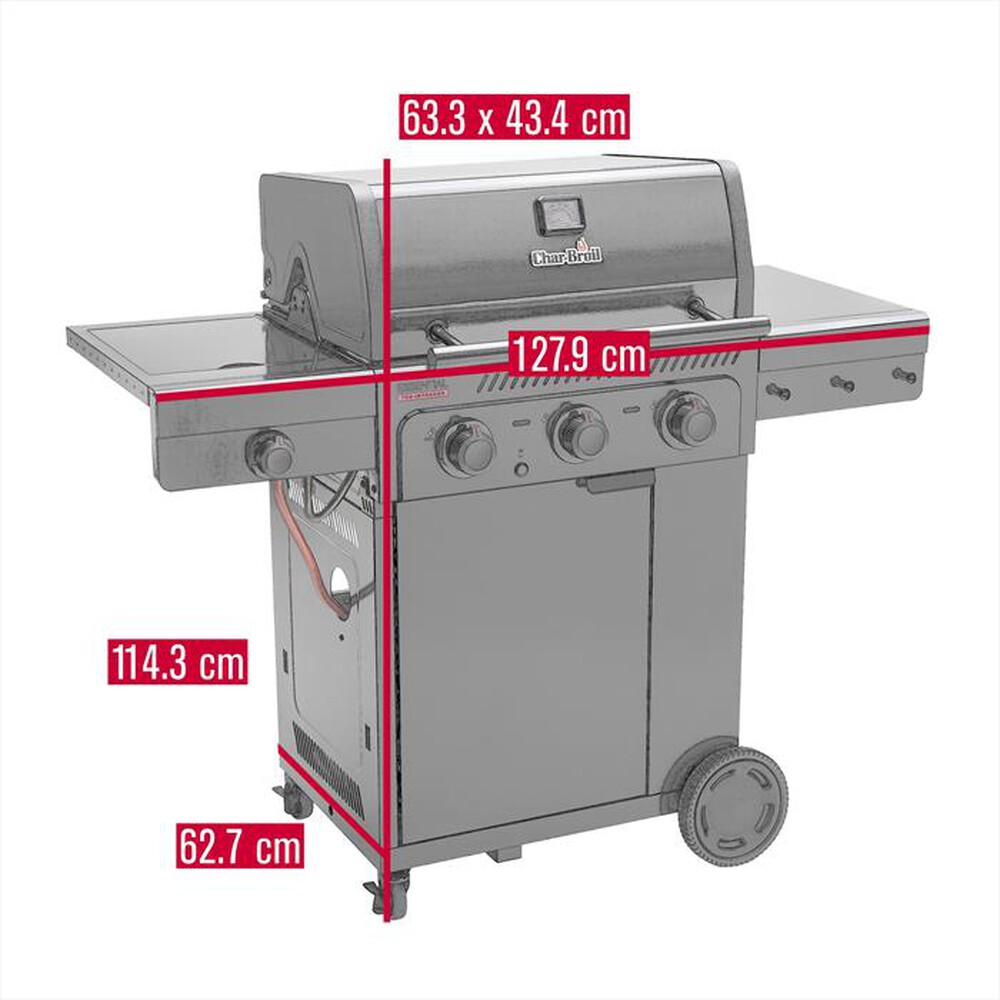 "CHAR-BROIL - BBQ ESSENTIAL 3G GAS 3F+1-Black"