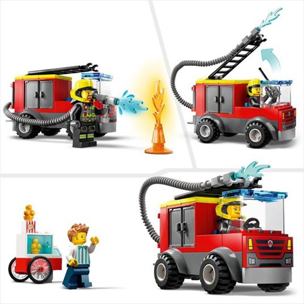 "LEGO - CITY Caserma dei pompieri e autopompa - 60375-Multicolore"