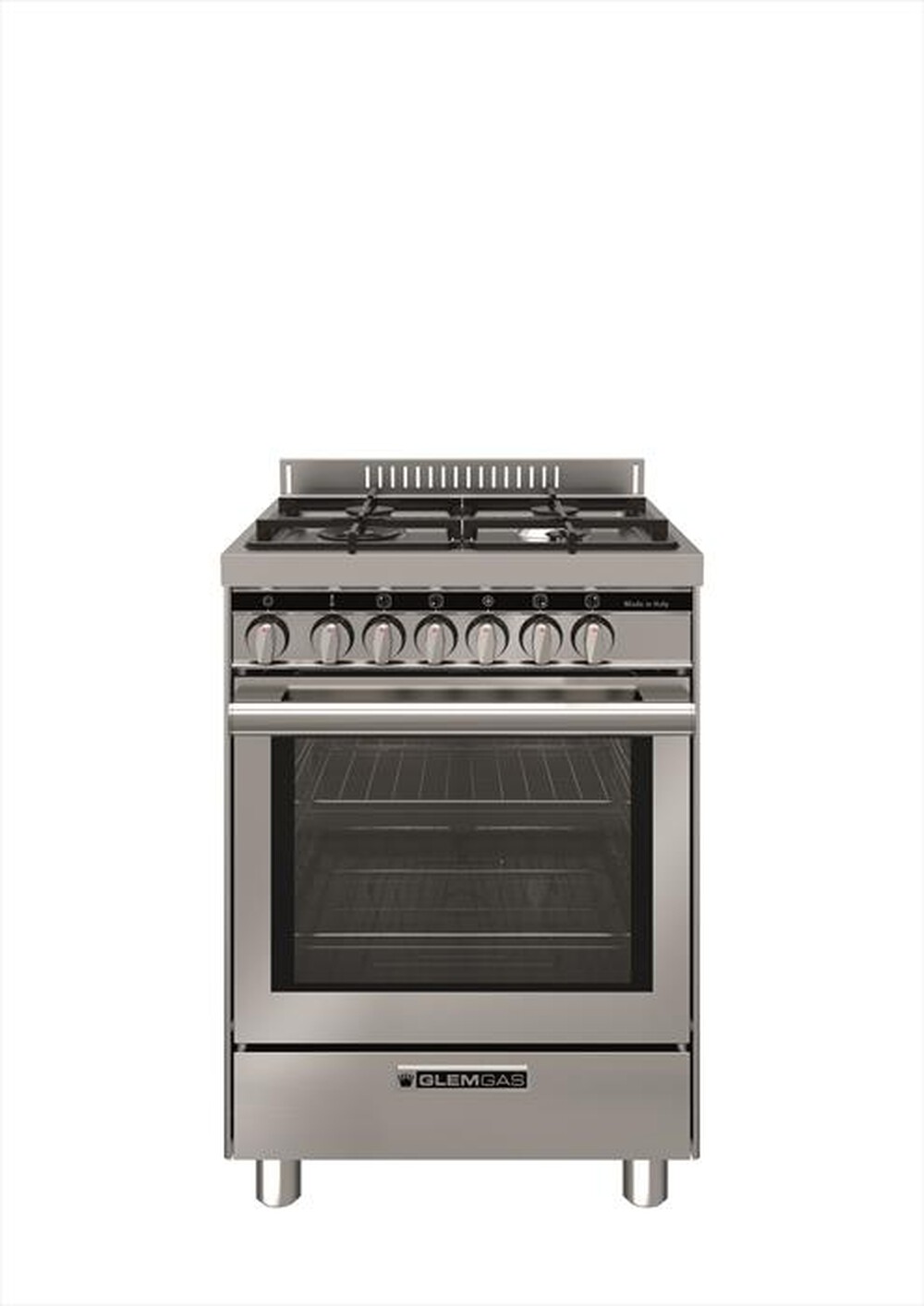 "GLEM GAS - Cucina a gas ST664MI Classe A+-Inox"