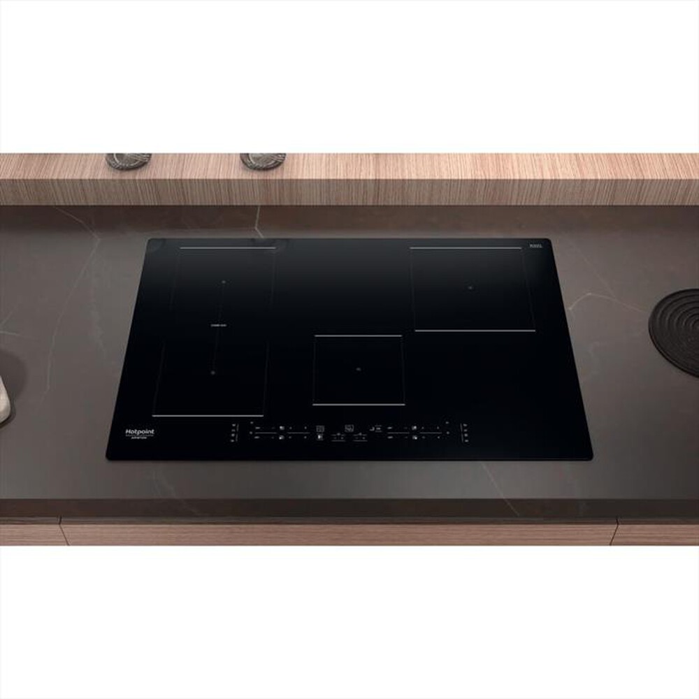 "HOTPOINT ARISTON - Piano cottura induzione HB 0577B NE 77 cm-Nero"