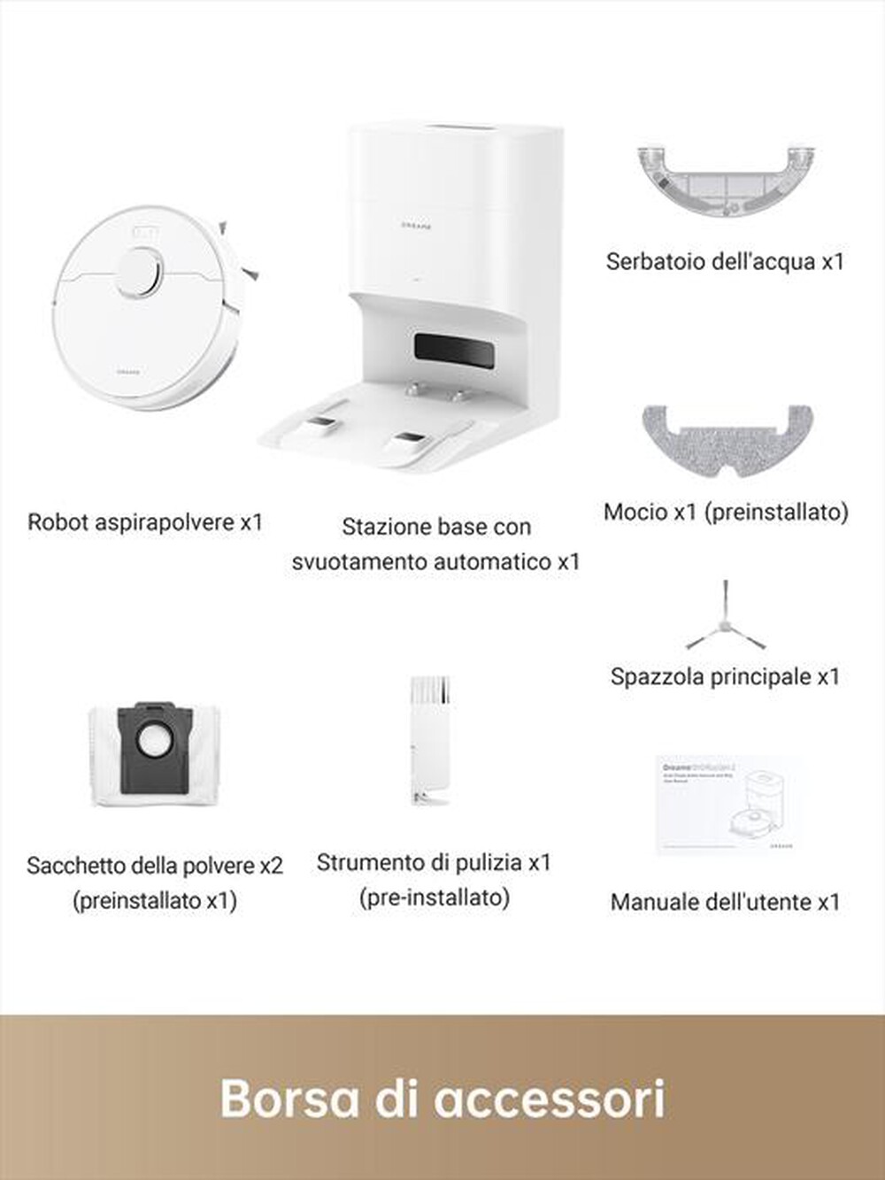 "DREAME - Aspirapolvere robot D10 PLUS GEN2-Bianco"