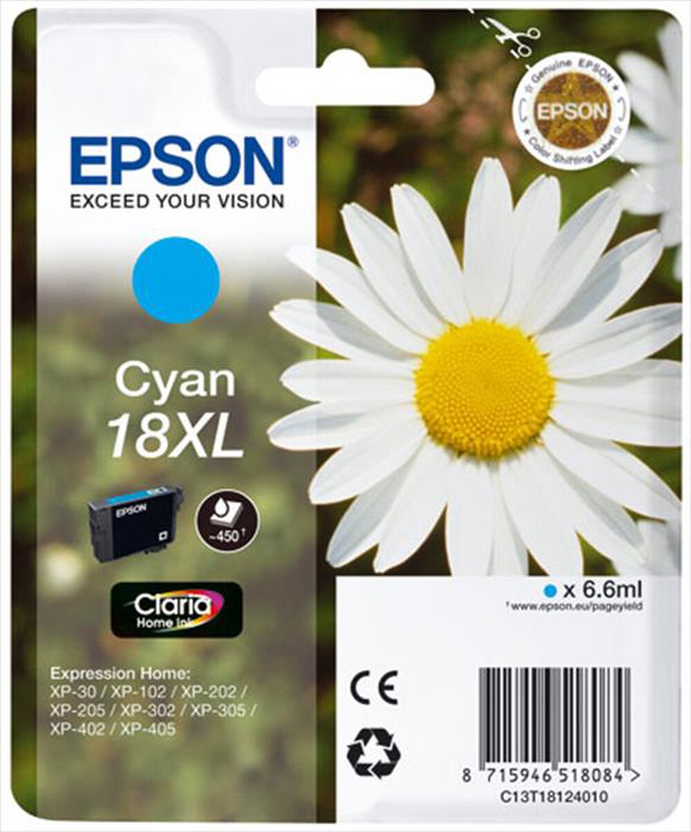 "EPSON - Cartuccia Ciano serie 18XL/Margherita - "