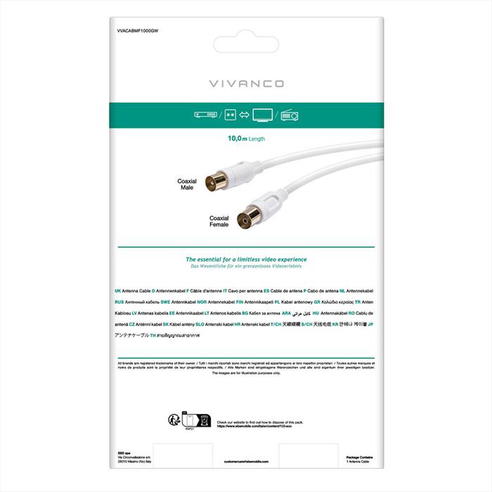 Immagine del prodotto SBS - Cavo antenna connection  10m-Bianco