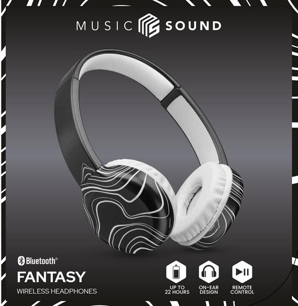 Immagine del prodotto CELLULARLINE - Cuffia wireless on-ear BTMUSICSOUNDFAN241-Nero