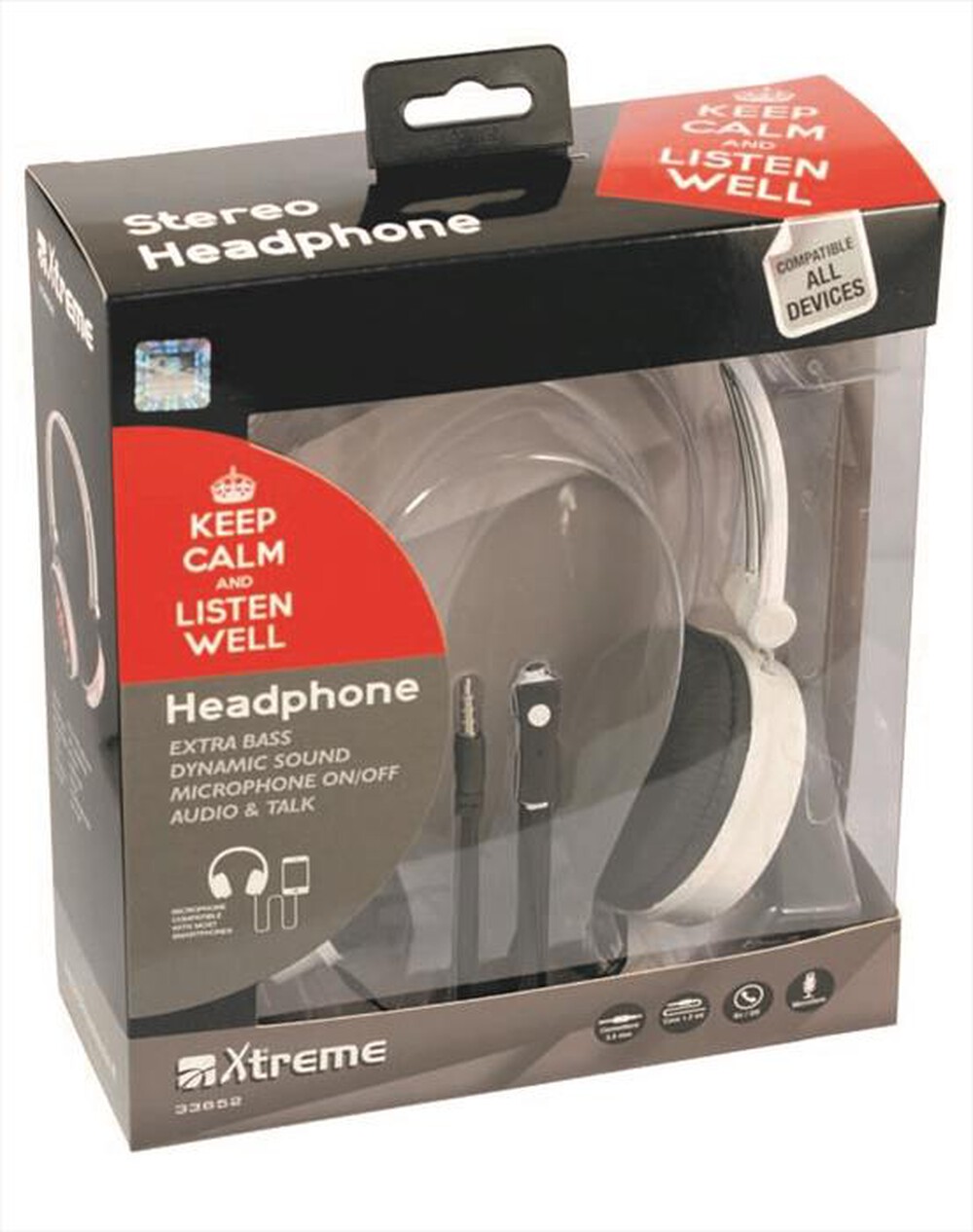 Immagine del prodotto XTREME - 33652 - Cuffia Audio KEEP CALM-KEEP CALM