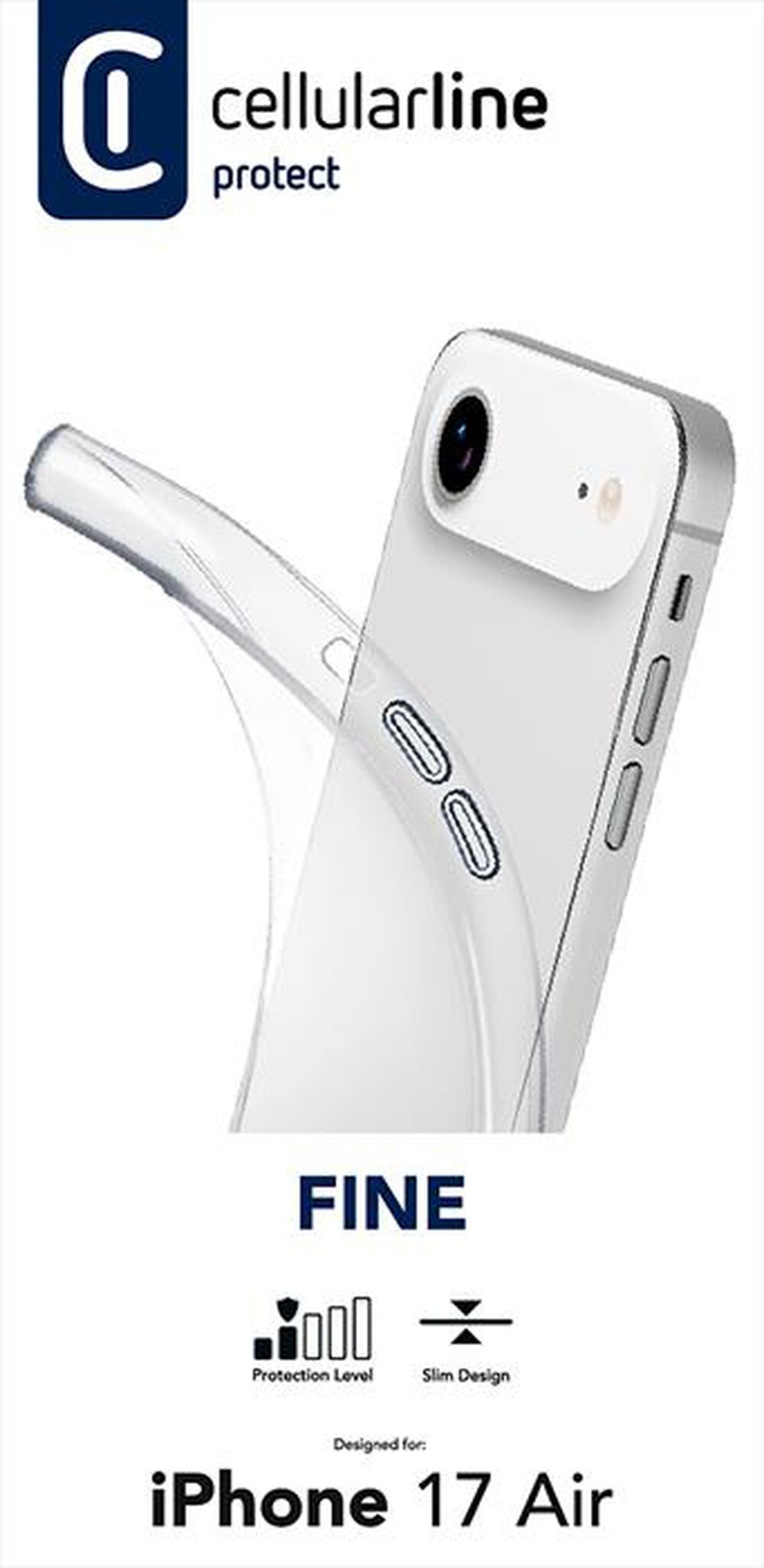 Immagine del prodotto CELLULARLINE - Cover in gomma morbida FINE per IPHONE AIR-Trasparente