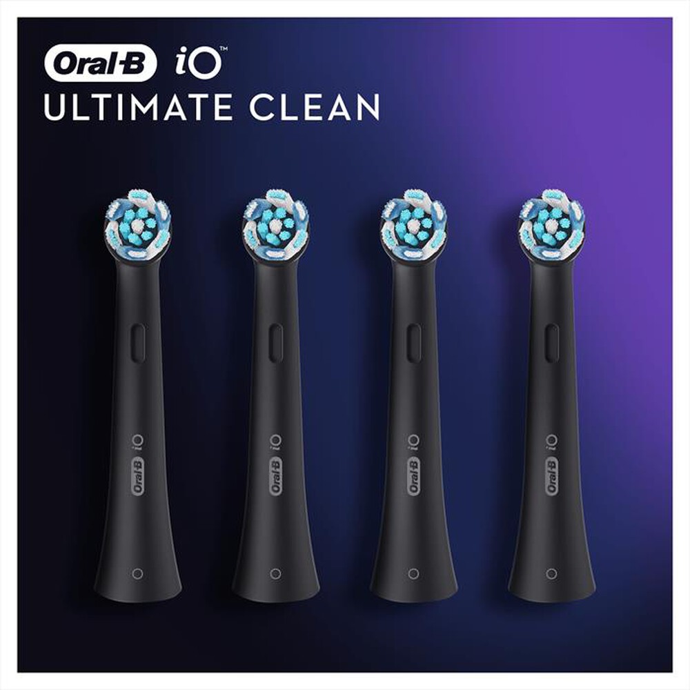 "ORAL-B - Testine di ricambio IO ULTIMATE CLEAN, 4 PEZZI-Nero"