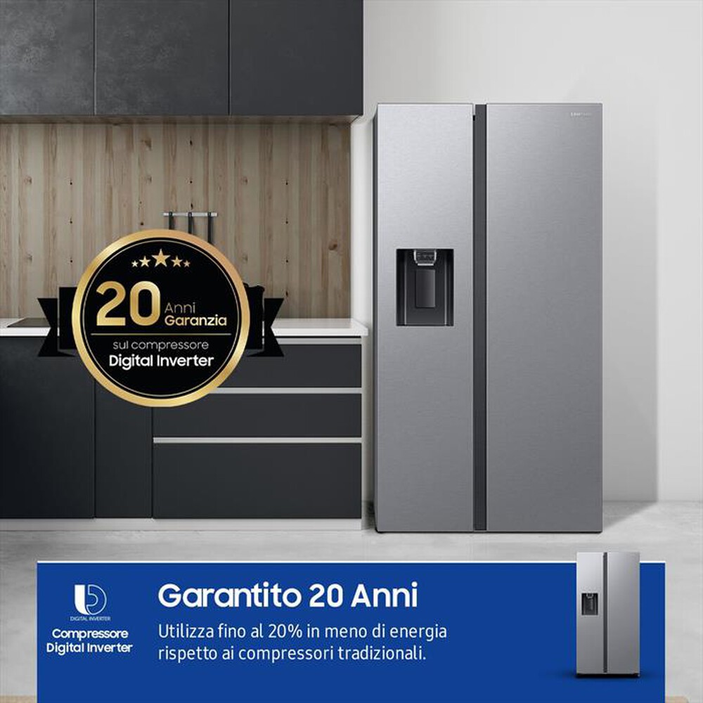 "SAMSUNG - Frigorifero side by side RS64DG53M3SLEF Classe E-Inox"