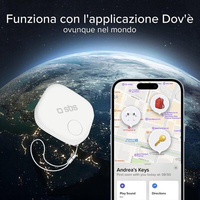 SBS - Localizzatore TEFINDBTAPK-Bianco