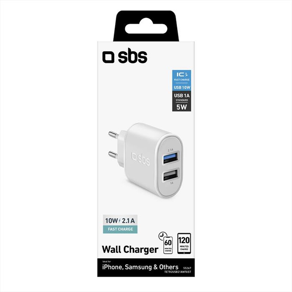 "SBS - TETR2USB21AWFAST-bianco"