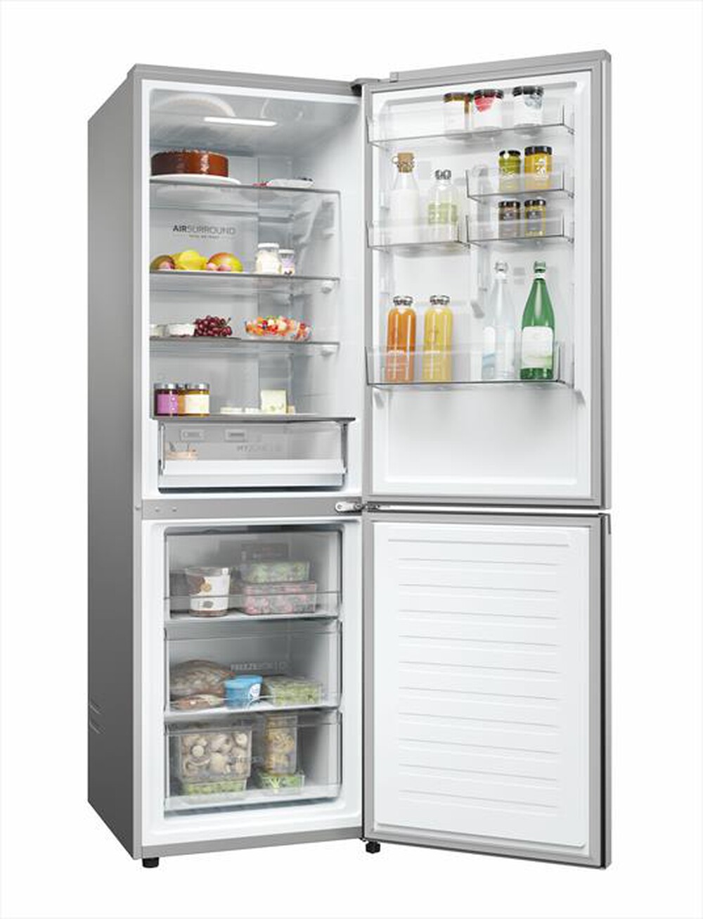 "HAIER - Frigorifero combinato HDPW3618DNPK Classe D 352 lt-Platino"
