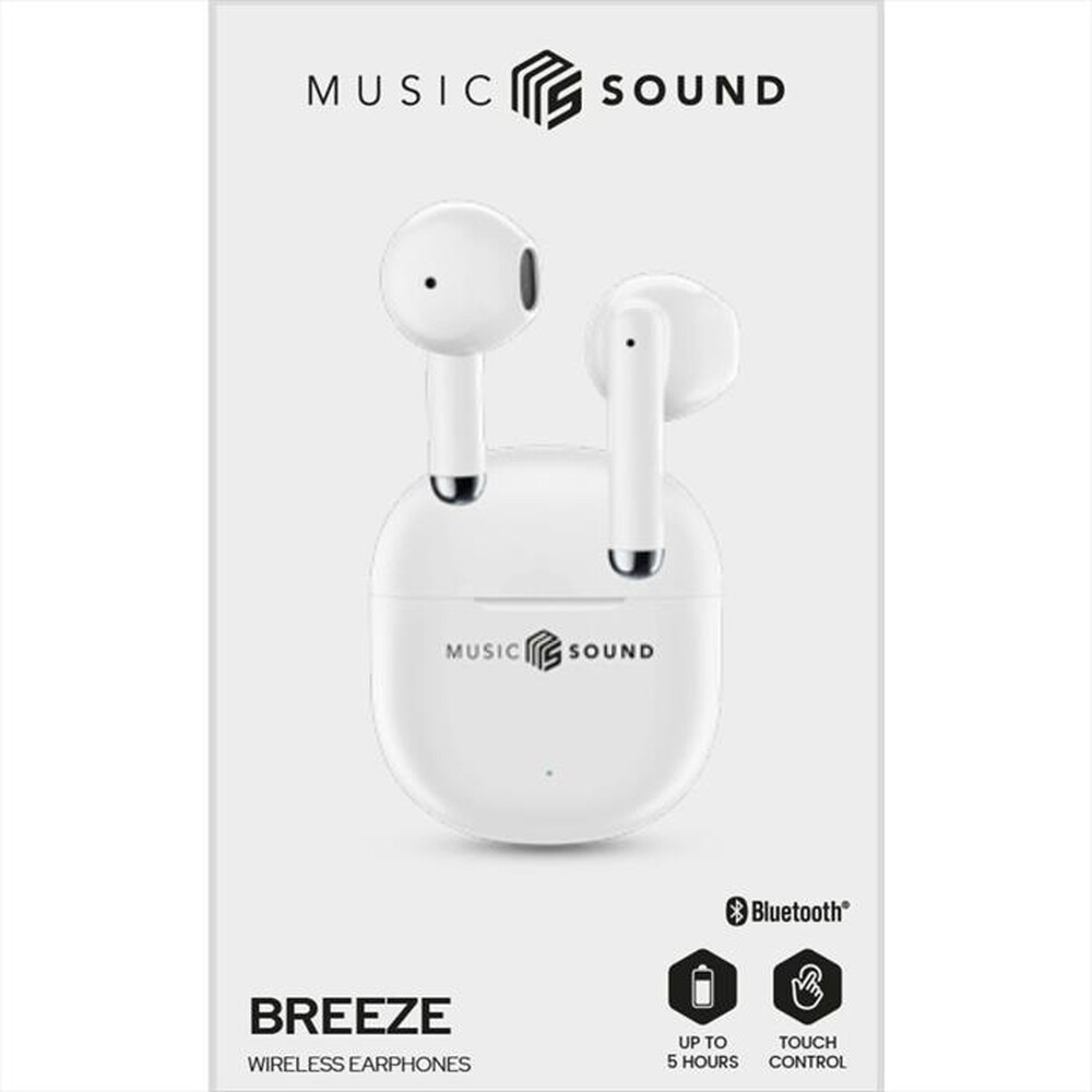 Immagine del prodotto MUSIC SOUND - Auricolare Bluetooth a capsula BREEZE-Bianco