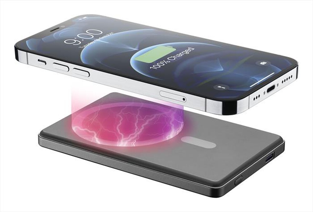 "CELLULARLINE - Power bank PBMAGSLIM5000WIRD-Grigio"