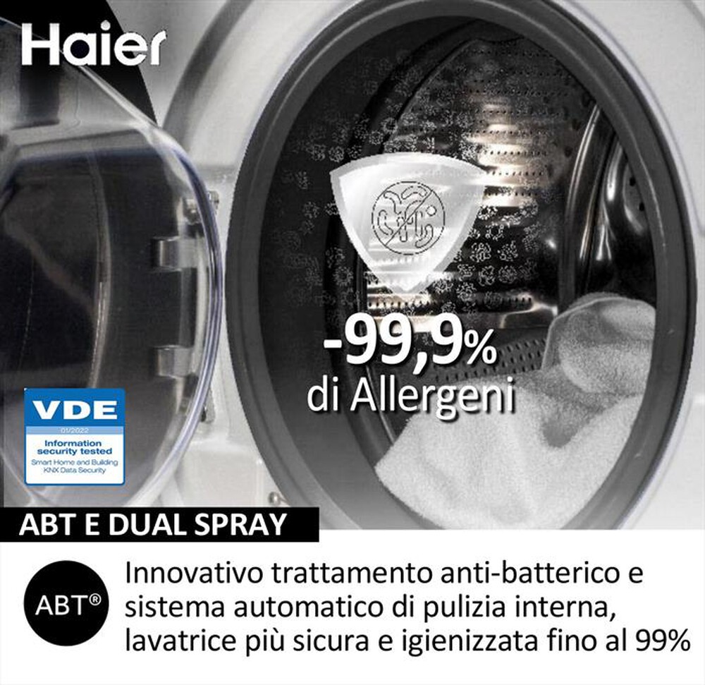 "HAIER - Lavatrice HW90-BP14929A-S 9 Kg Classe A-White"