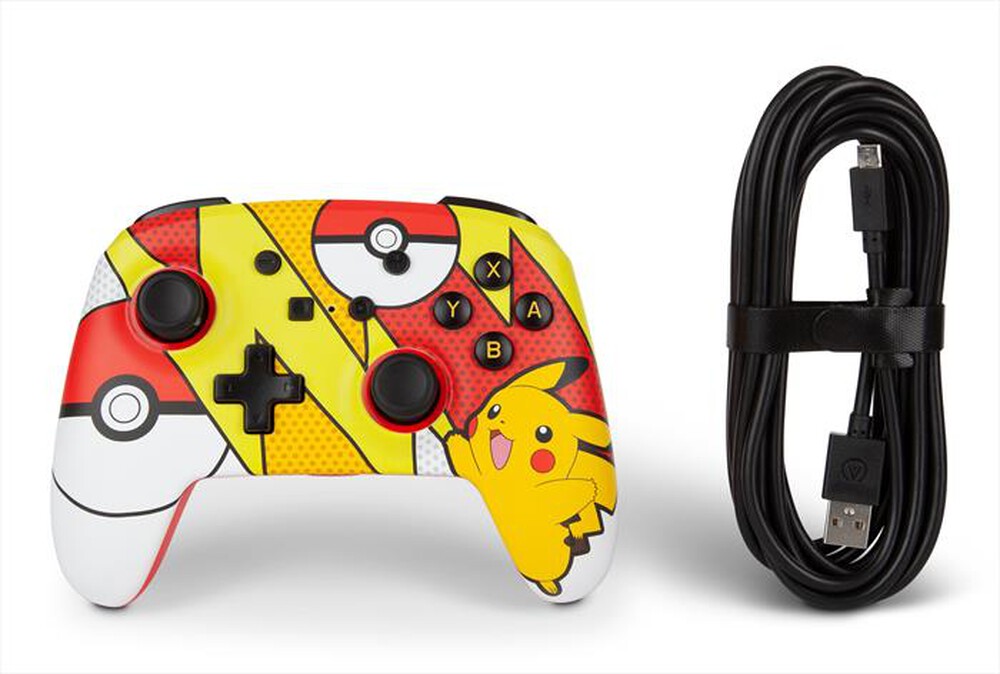 Immagine del prodotto XTREME - NSW CONTROLLER CON CAVO PIKACHU POP ART-BIANCO/GIALLO/ROSSO