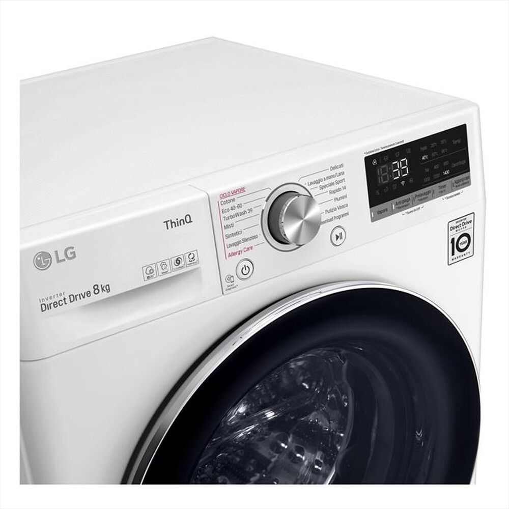 "LG - Lavatrice F4WV708S2E.ABWQWIS 8 Kg Classe A-White"