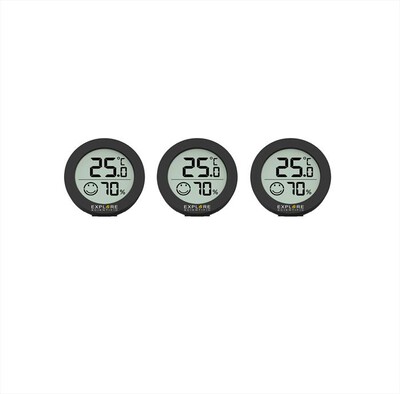 EXPLORE SCIENTIFIC - Stazione  meteo TEMP. HIGROMETER 3 PACK-Black