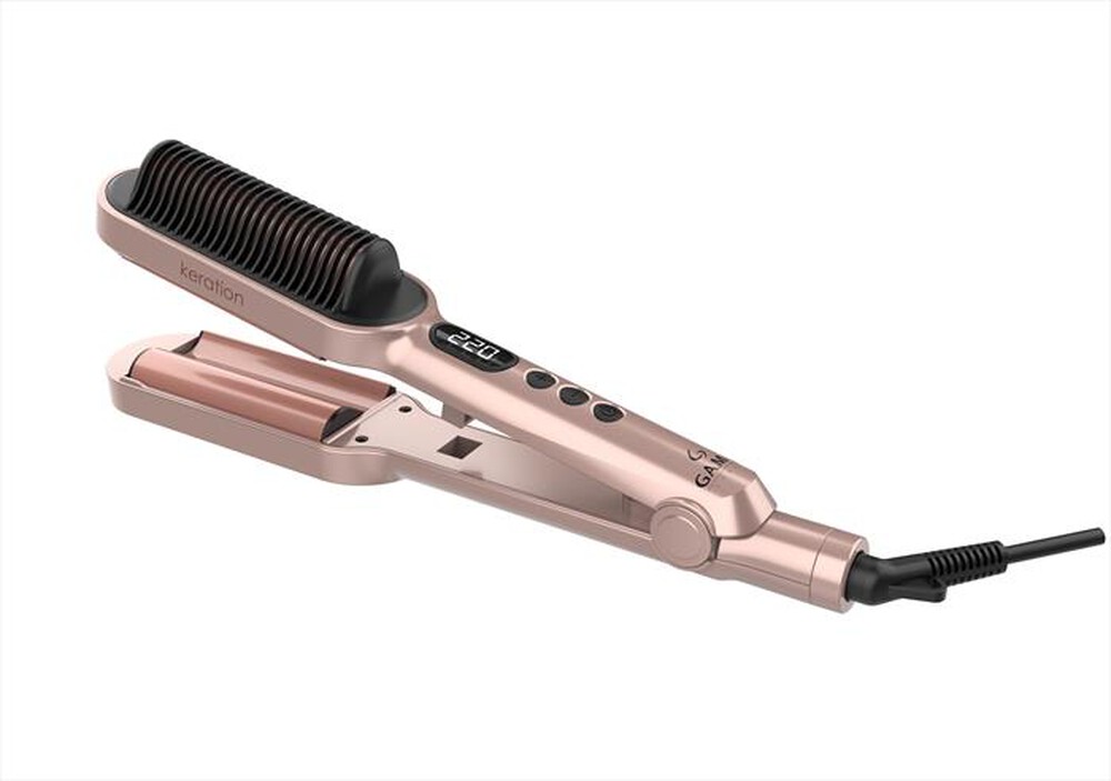 "GAMA - Ferro per capelli KERATION WAVER & BRUSH-Oro"
