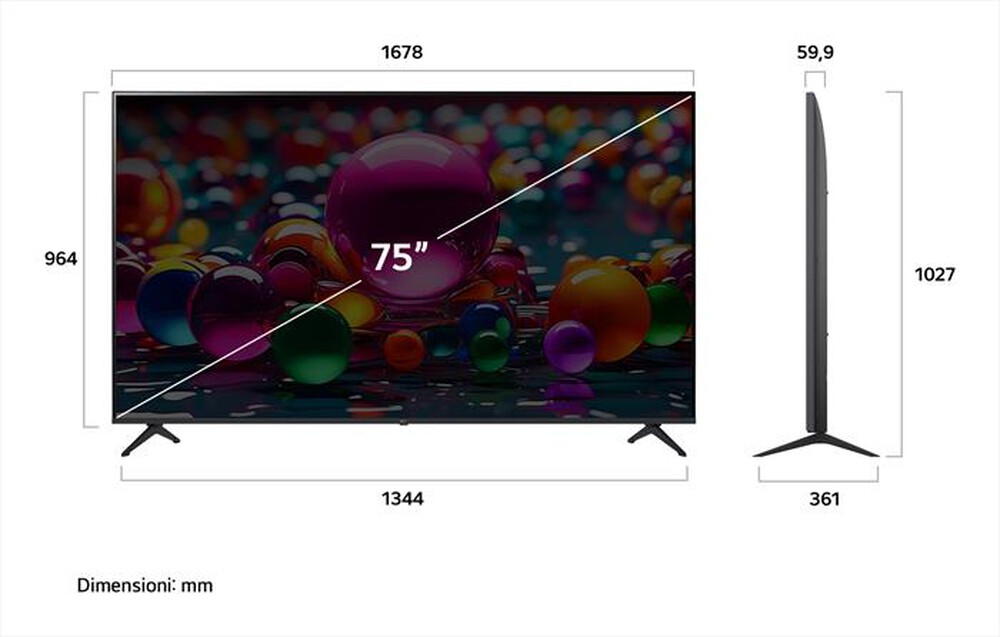 Immagine del prodotto LG - Smart TV LED UHD 4K 75" WEBOS AI 75UA74006LB-Blu