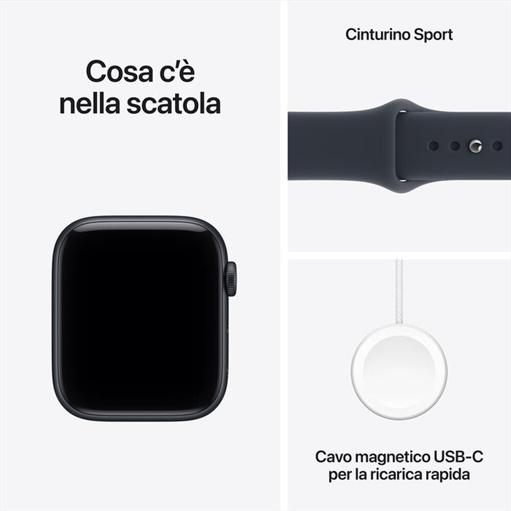 Immagine del prodotto APPLE - Watch SE 3 GPS 44mm Alluminio Mezzanotte-Sport Band Blu marino - M/L