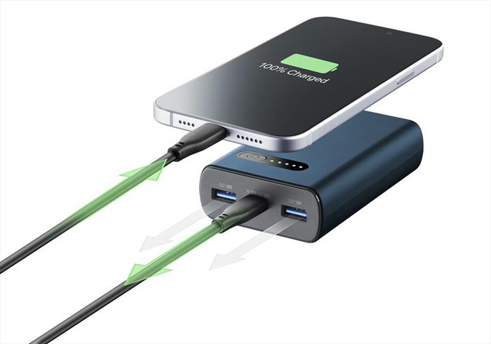 Immagine del prodotto CELLULARLINE - Caricabatterie Portatile PBFAST01PD10000G-Blu