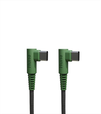 HUNE - Cavo da USB-C a USB-C HIEDRA-CC-Verde Foresta