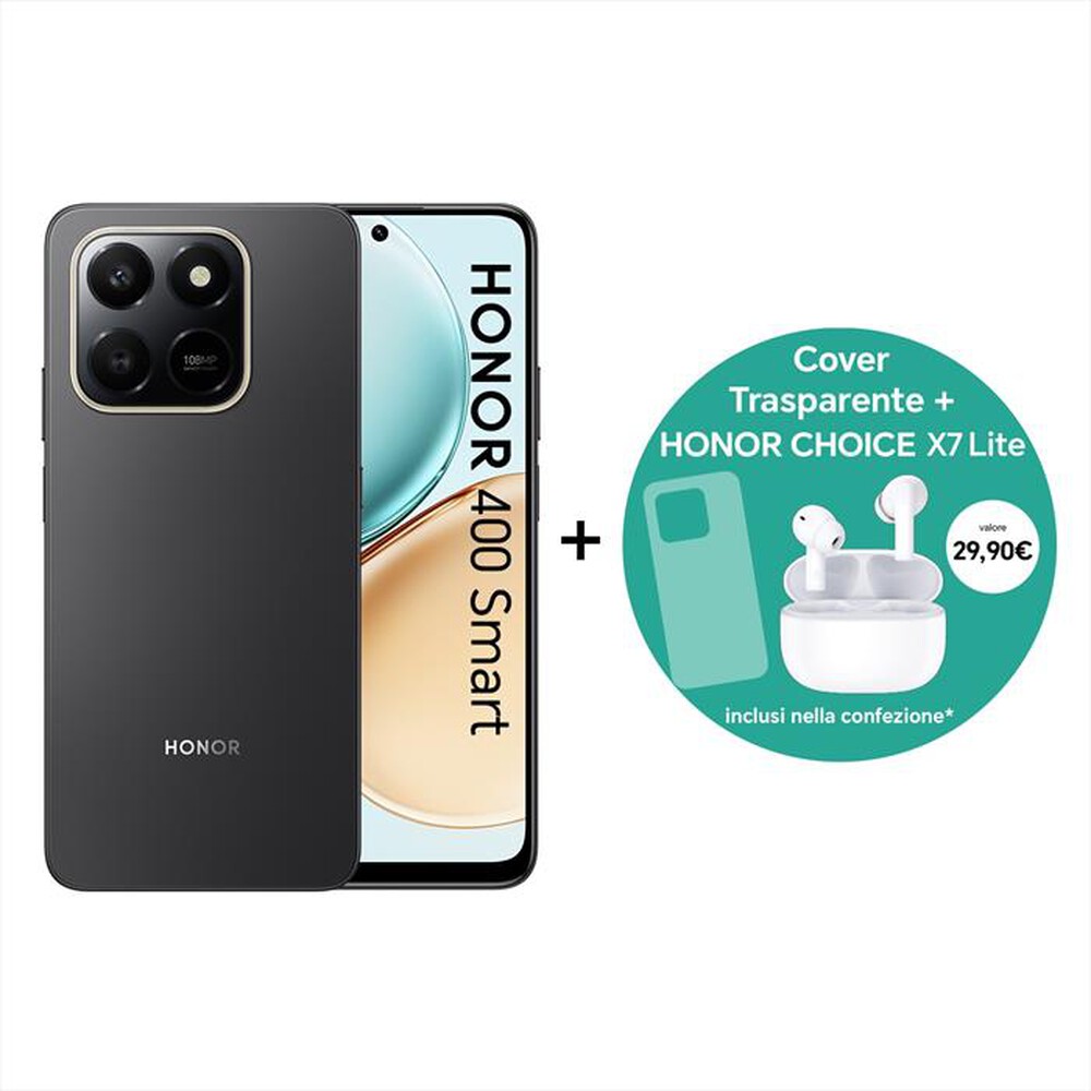 Immagine del prodotto HONOR - Smartphone HONOR 400 SMART (8/256GB) +X7 LIT +CASE-BLACK
