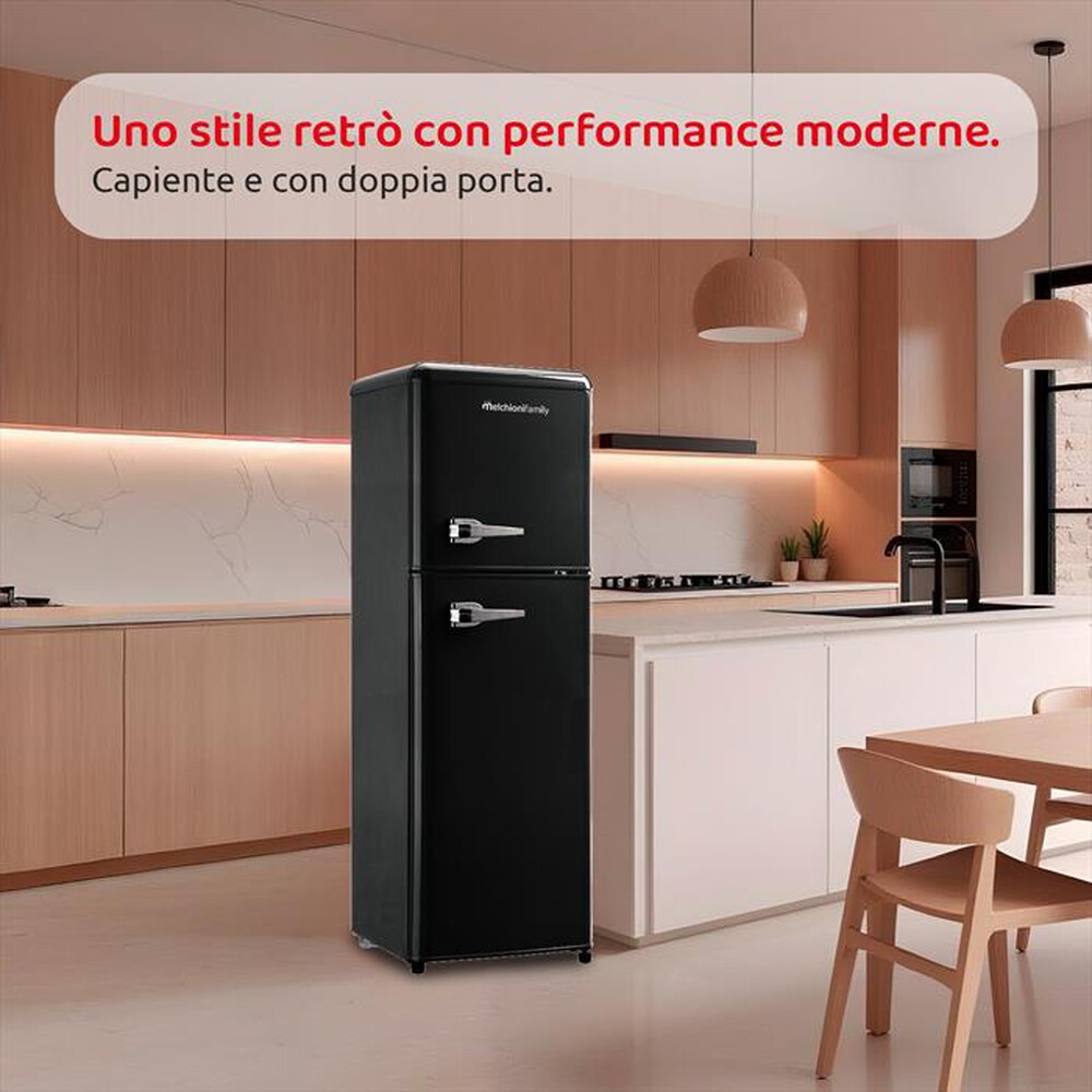 Immagine del prodotto MELCHIONI FAMILY - Frigorifero 2 porte SIBERIA 85 Classe E 85lt-Nero / Metallo