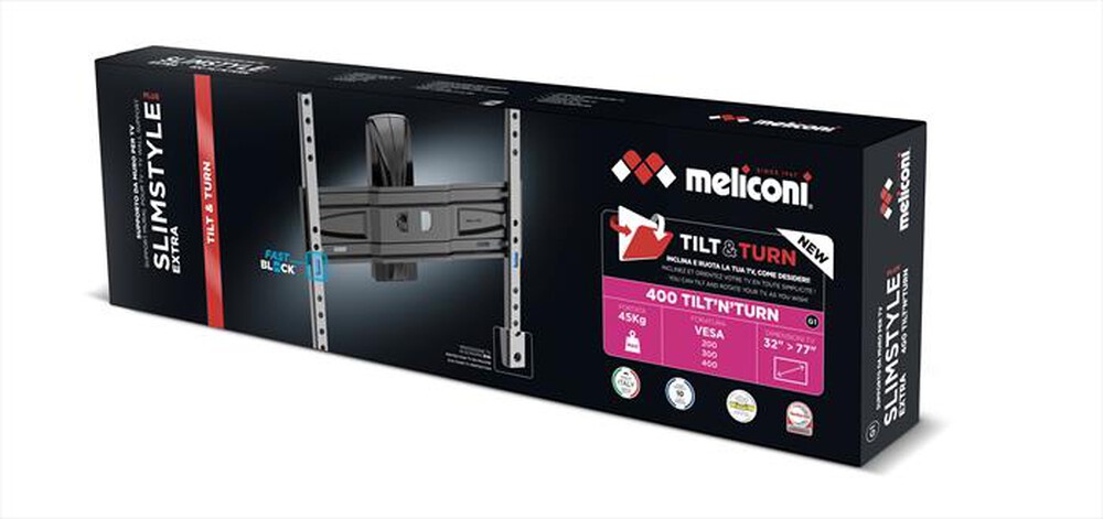 "MELICONI - Supporto TV EXTRA 400 TILT N TURN-Nero"