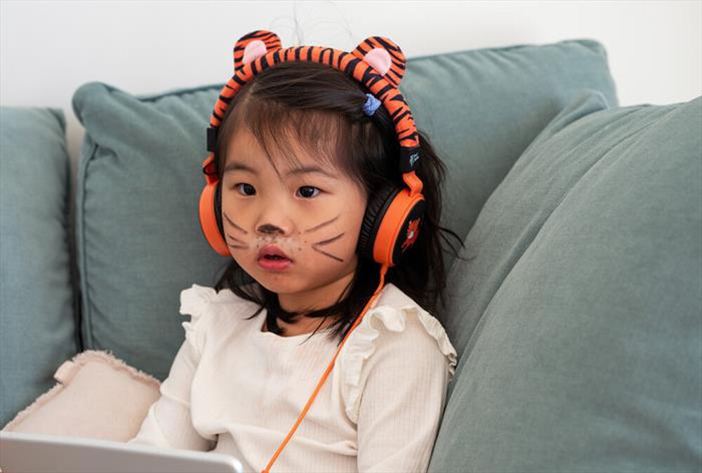 "PLANET BUDDIES - Cuffie wired TIGER FURRY-Orange - Arancione - Tigre"