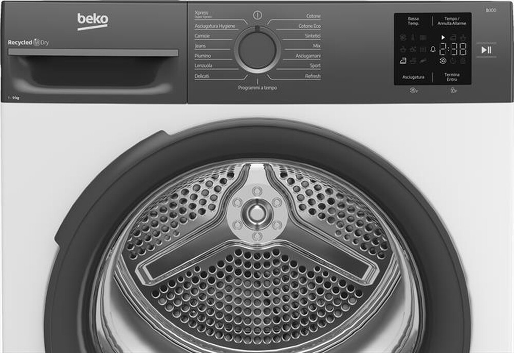 Immagine del prodotto BEKO - Asciugatrice BMTEU93EA 9 Kg Classe D-Grigio, Bianco