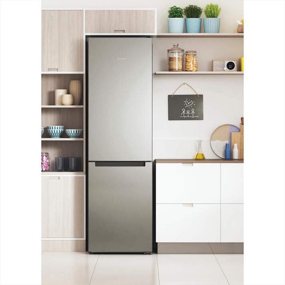 "INDESIT - Frigorifero combinato PUSH&GO INFC9 TA23X Classe D-Argento"