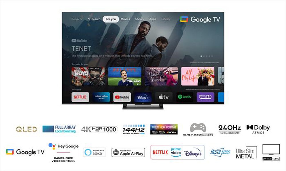 "TCL - Smart TV Q-LED UHD 4K 65\" 65C749-Nero"
