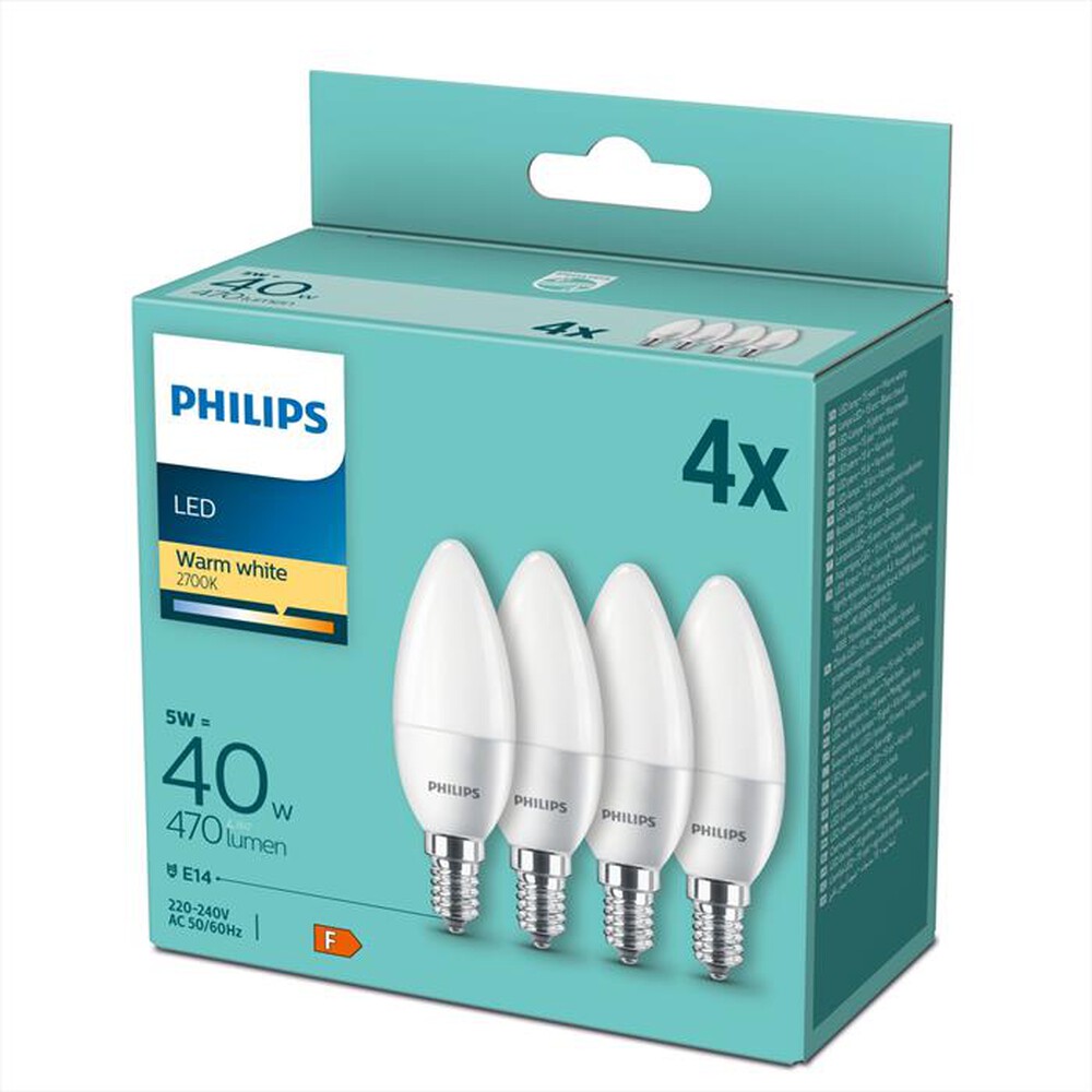 "PHILIPS - OLIVA E LUSTRE, 5 W, E14, 15000 H, BIANCO CALDO"