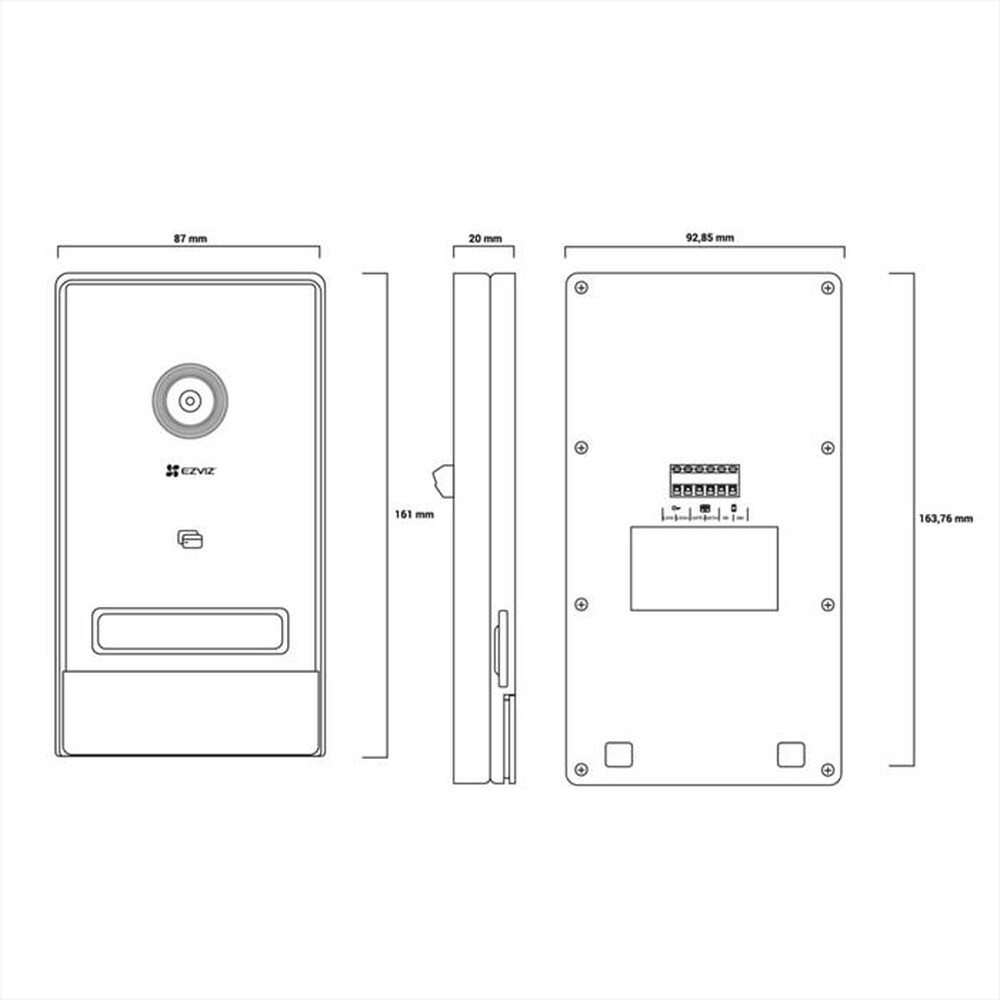 "EZVIZ - Videocitofono WiFi HP7-BLACK"