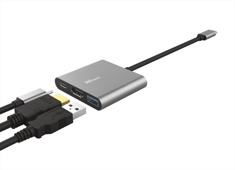 "TRUST - DALYX 3-IN-1 USB-C ADAPTER-Grey"
