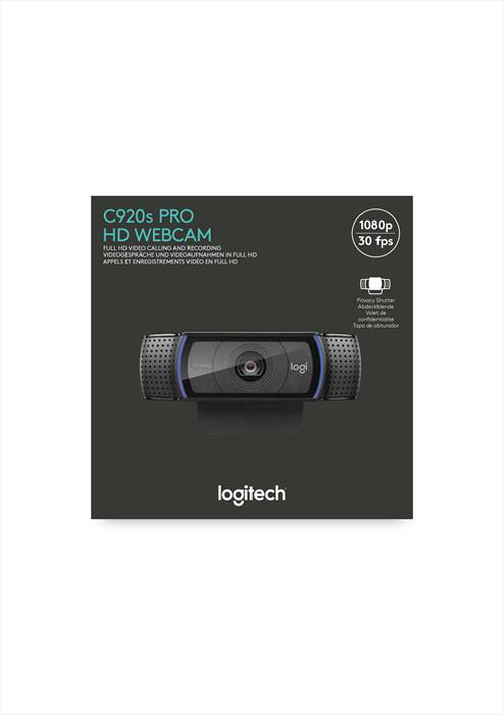 "LOGITECH - C920S Pro HD Webcam-Nero"