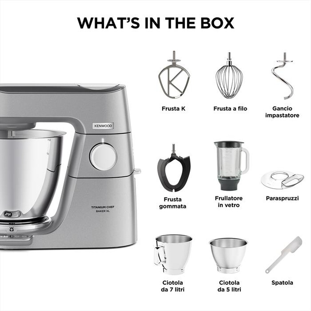Immagine del prodotto KENWOOD. - Planetaria Titanium Chef Baker XL KVL85.124SI-Silver
