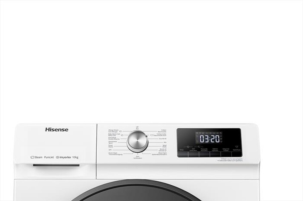 "HISENSE - Lavatrice WFQA1014EVJM 10 Kg Classe A-Bianco/Nero"