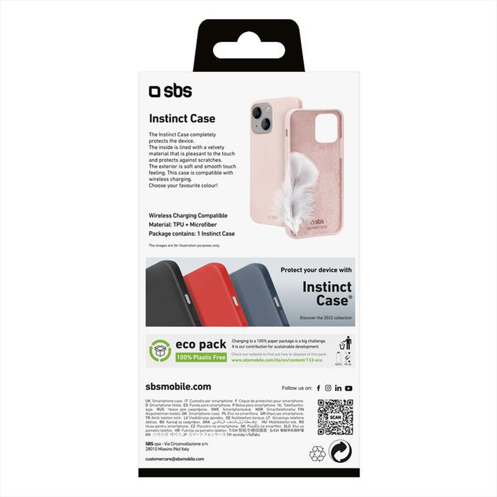 "SBS - Cover Instinct TEINSTIP1461P per iPhone 14-Rosa"