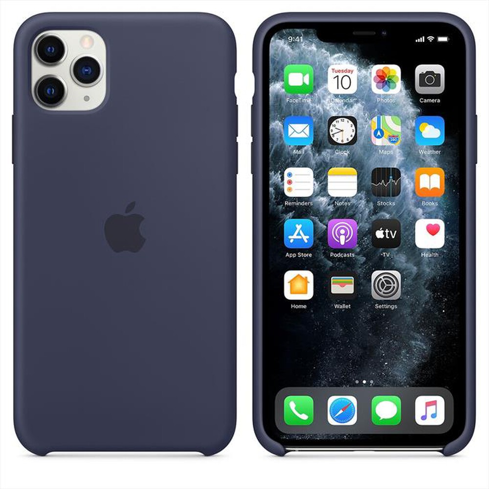 "APPLE - Custodia in silicone per iPhone 11 Pro Max-Blu notte"